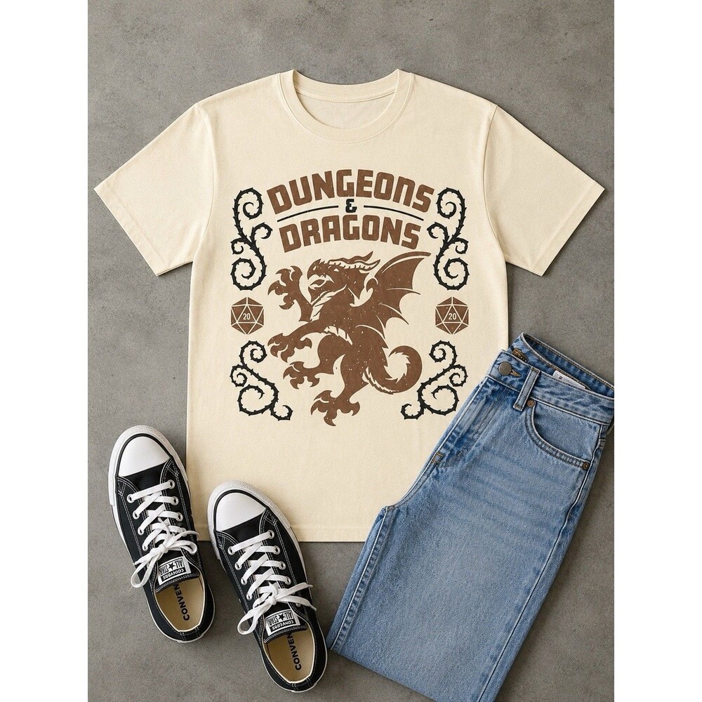 Dungeons & Dragons LogoRetro Vtg T-Shirt Sz Extra Sm D&D Role Playing Gamer